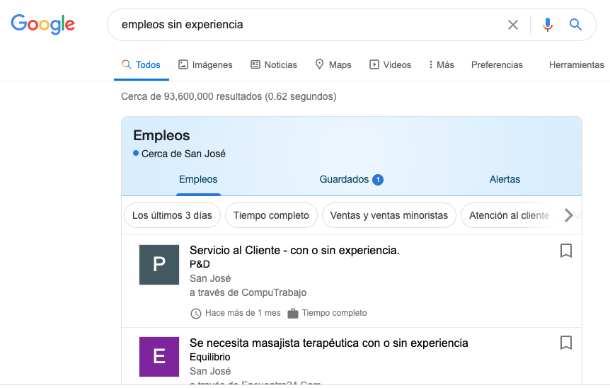 Empleos sin Experiencia 